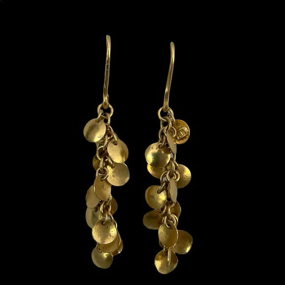 18k Gold Boho Indian Earrings - Picture 4 of 9